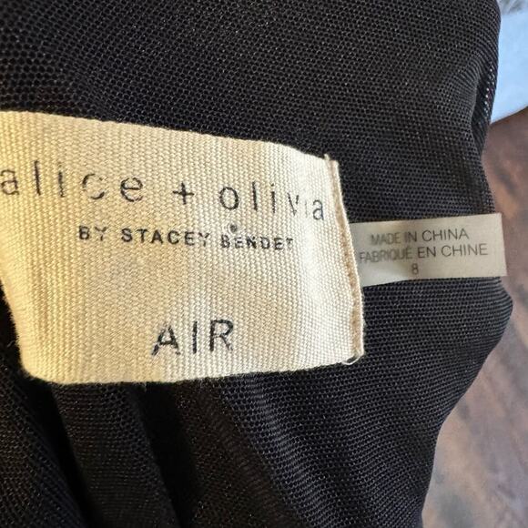 Alice + Olivia Air By Stacey Bendet Cate Stretch Jersey Tank Dress Black Size 8 - Picture 6 of 10